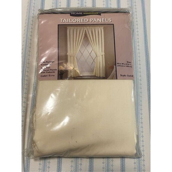 Vintage lace curtains with valance  floral 53” x 81” - Picture 1 of 4